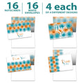Load image into Gallery viewer, Orange and Teal General 16 Pack