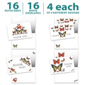 Load image into Gallery viewer, White Butterfly Sympathy 16 Pack