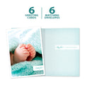Load image into Gallery viewer, The cover and inside of Tree-Free’s Big Feat card, along with the following text: “6 greeting cards, 6 matching envelopes”
