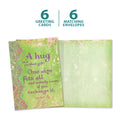 Load image into Gallery viewer, The cover and inside of Tree-Free’s One Size Fits All card, along with the following text: “6 greeting cards, 6 matching envelopes”
