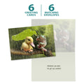 Load image into Gallery viewer, The cover and inside of Tree-Free’s Got You Covered card, along with the following text: “6 greeting cards, 6 matching envelopes”
