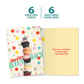 Load image into Gallery viewer, The cover and inside of Tree-Free’s Mouse Wishes card, along with the following text: “6 greeting cards, 6 matching envelopes”
