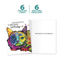 Load image into Gallery viewer, The cover and inside of Tree-Free’s Happy Bird Day card, along with the following text: “6 greeting cards, 6 matching envelopes”
