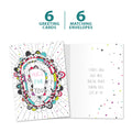 Load image into Gallery viewer, The cover and inside of Tree-Free’s Hugs For You card, along with the following text: “6 greeting cards, 6 matching envelopes”
