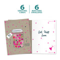 Load image into Gallery viewer, The cover and inside of Tree-Free’s Tlc Rx card, along with the following text: “6 greeting cards, 6 matching envelopes”
