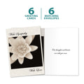 Load image into Gallery viewer, The cover and inside of Tree-Free’s Thoughts And Hearts card, along with the following text: “6 greeting cards, 6 matching envelopes”
