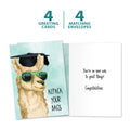 Load image into Gallery viewer, The cover and inside of Tree-Free’s Bright Future card, along with the following text: “4 greeting cards, 4 matching envelopes”
