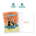Load image into Gallery viewer, The cover and inside of Tree-Free’s Another Year card, along with the following text: “6 greeting cards, 6 matching envelopes”
