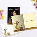 Load image into Gallery viewer, The inside of Tree-Free’s Adventure Awaits card, with the cover and envelope in the background.
