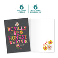 Load image into Gallery viewer, The cover and inside of Tree-Free’s Be Silly card, along with the following text: “6 greeting cards, 6 matching envelopes”
