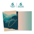 Load image into Gallery viewer, The cover and inside of Tree-Free’s Where You Are card, along with the following text: “6 greeting cards, 6 matching envelopes”
