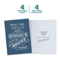 Load image into Gallery viewer, The cover and inside of Tree-Free’s Role Model Dad card, along with the following text: “4 greeting cards, 4 matching envelopes”

