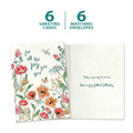 Load image into Gallery viewer, The cover and inside of Tree-Free’s Joy You Give card, along with the following text: “6 greeting cards, 6 matching envelopes”
