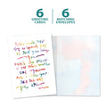 Load image into Gallery viewer, The cover and inside of Tree-Free’s Special Day card, along with the following text: “6 greeting cards, 6 matching envelopes”
