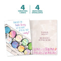 Load image into Gallery viewer, The cover and inside of Tree-Free’s Bunny Diet card, along with the following text: “4 greeting cards, 4 matching envelopes”
