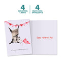 Load image into Gallery viewer, The cover and inside of Tree-Free’s Possum Love card, along with the following text: “4 greeting cards, 4 matching envelopes”
