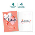 Load image into Gallery viewer, The cover and inside of Tree-Free’s Grateful Hearts card, along with the following text: “4 greeting cards, 4 matching envelopes”
