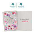 Load image into Gallery viewer, The cover and inside of Tree-Free’s Nurture and Nature card, along with the following text: “4 greeting cards, 4 matching envelopes”
