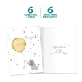 Load image into Gallery viewer, The cover and inside of Tree-Free’s A Great Welcome card, along with the following text: “6 greeting cards, 6 matching envelopes”
