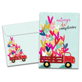 Load image into Gallery viewer, The cover of Tree-Free&#39;s Cumpleanos Truck card, along with its matching envelope.
