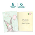 Load image into Gallery viewer, The cover and inside of Tree-Free’s For a Special Girl card, along with the following text: “6 greeting cards, 6 matching envelopes”
