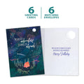 Load image into Gallery viewer, The cover and inside of Tree-Free’s The Greatest Adventure card, along with the following text: “6 greeting cards, 6 matching envelopes”
