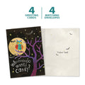 Load image into Gallery viewer, The cover and inside of Tree-Free’s Who Wants Candy card, along with the following text: “4 greeting cards, 4 matching envelopes”
