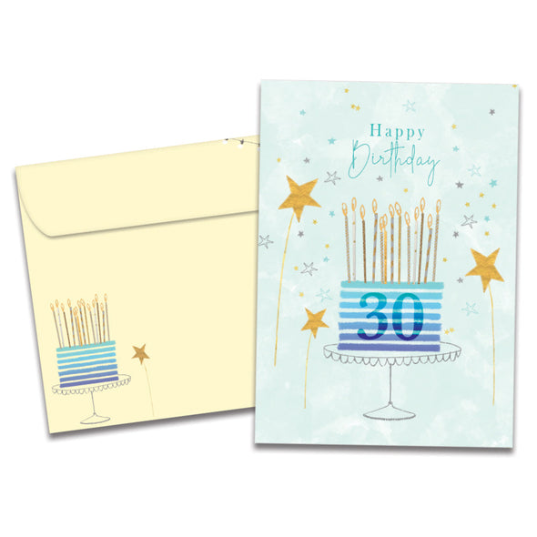 The cover of Tree-Free's Bright 30 card, along with its matching envelope.