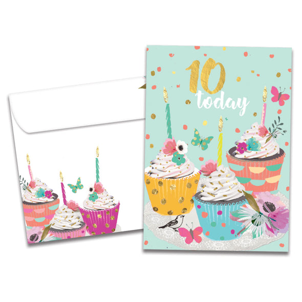 The cover of Tree-Free's Sweet 10 card, along with its matching envelope.