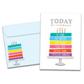 Load image into Gallery viewer, The cover of Tree-Free&#39;s Celebrating 40 card, along with its matching envelope.
