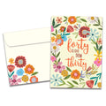 Load image into Gallery viewer, The cover of Tree-Free&#39;s 40 is the New 30 card, along with its matching envelope.

