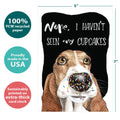 Load image into Gallery viewer, The cover of Tree-Free’s Sprinkles on Top card with lines demonstrating its 5x7 dimensions, along with the following text: “100% PCW recycled paper, proudly made in the USA, sustainably printed on extra-thick card stock”
