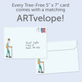 Load image into Gallery viewer, The envelope for Tree-Free’s The Senility Prayer card, along with the following text: “Every Tree-Free 5x7 card comes with a matching ARTvelope!”
