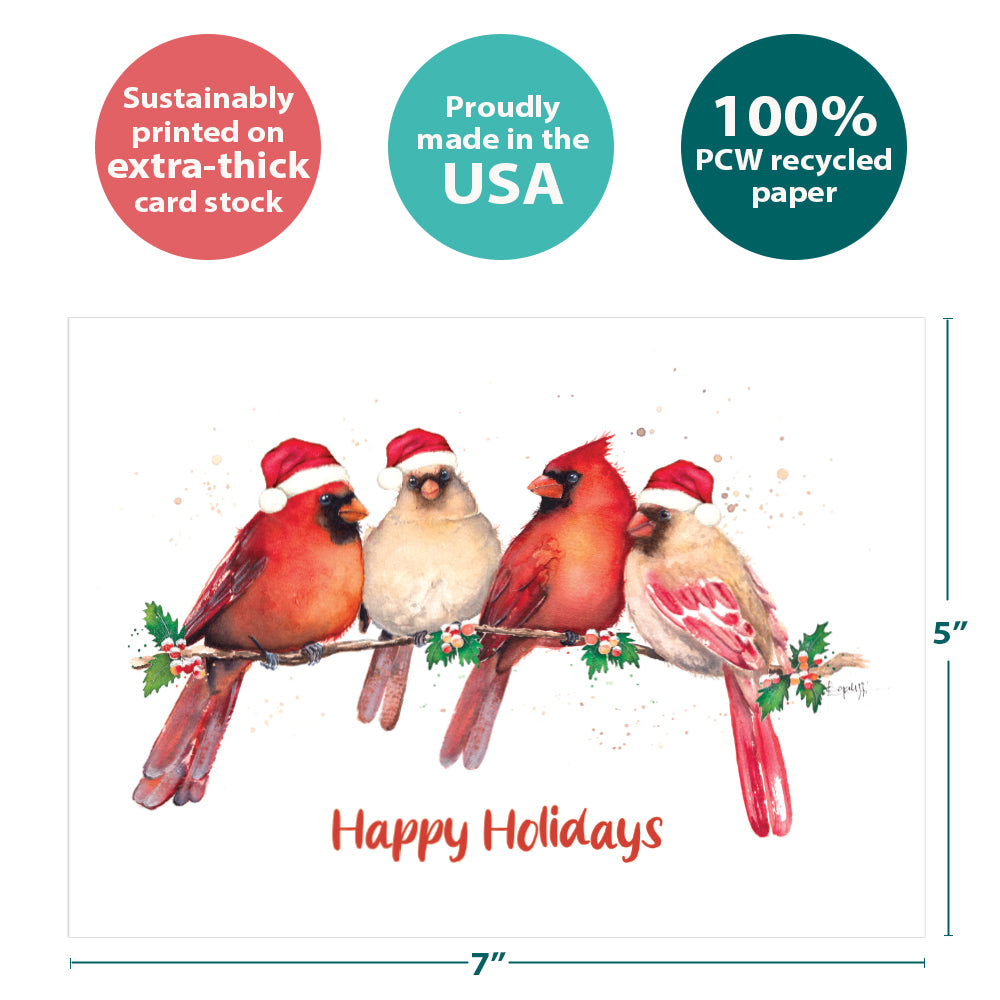 Happy Cardinal Happy Cardinals 4 Pack – Tree-Free Greetings