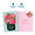 Load image into Gallery viewer, The cover and inside of Tree-Free’s Beautiful Wife card, along with the following text: “4 greeting cards, 4 matching envelopes”

