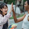 Load image into Gallery viewer, Lifestyle image(s) featuring Tree-Free’s Bravo Congrats card
