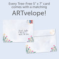 Load image into Gallery viewer, The envelope for Tree-Free’s Faith Wish card, along with the following text: “Every Tree-Free 5x7 card comes with a matching ARTvelope!”
