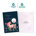 Load image into Gallery viewer, The cover and inside of Tree-Free’s Faith Wish card, along with the following text: “6 greeting cards, 6 matching envelopes”
