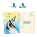 Load image into Gallery viewer, The cover and inside of Tree-Free’s Cupcake for Breakfast card, along with the following text: “6 greeting cards, 6 matching envelopes”

