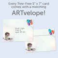 Load image into Gallery viewer, The envelope for Tree-Free’s Still Looking Sharp card, along with the following text: “Every Tree-Free 5x7 card comes with a matching ARTvelope!”
