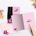 Load image into Gallery viewer, The inside of Tree-Free’s Socks and Pants card, with the cover and envelope in the background.
