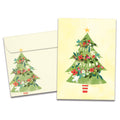 Load image into Gallery viewer, The cover of Tree-Free&#39;s Navidad Tree card, along with its matching envelope.
