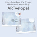 Load image into Gallery viewer, The envelope for Tree-Free’s Bear Light card, along with the following text: “Every Tree-Free 5x7 card comes with a matching ARTvelope!”
