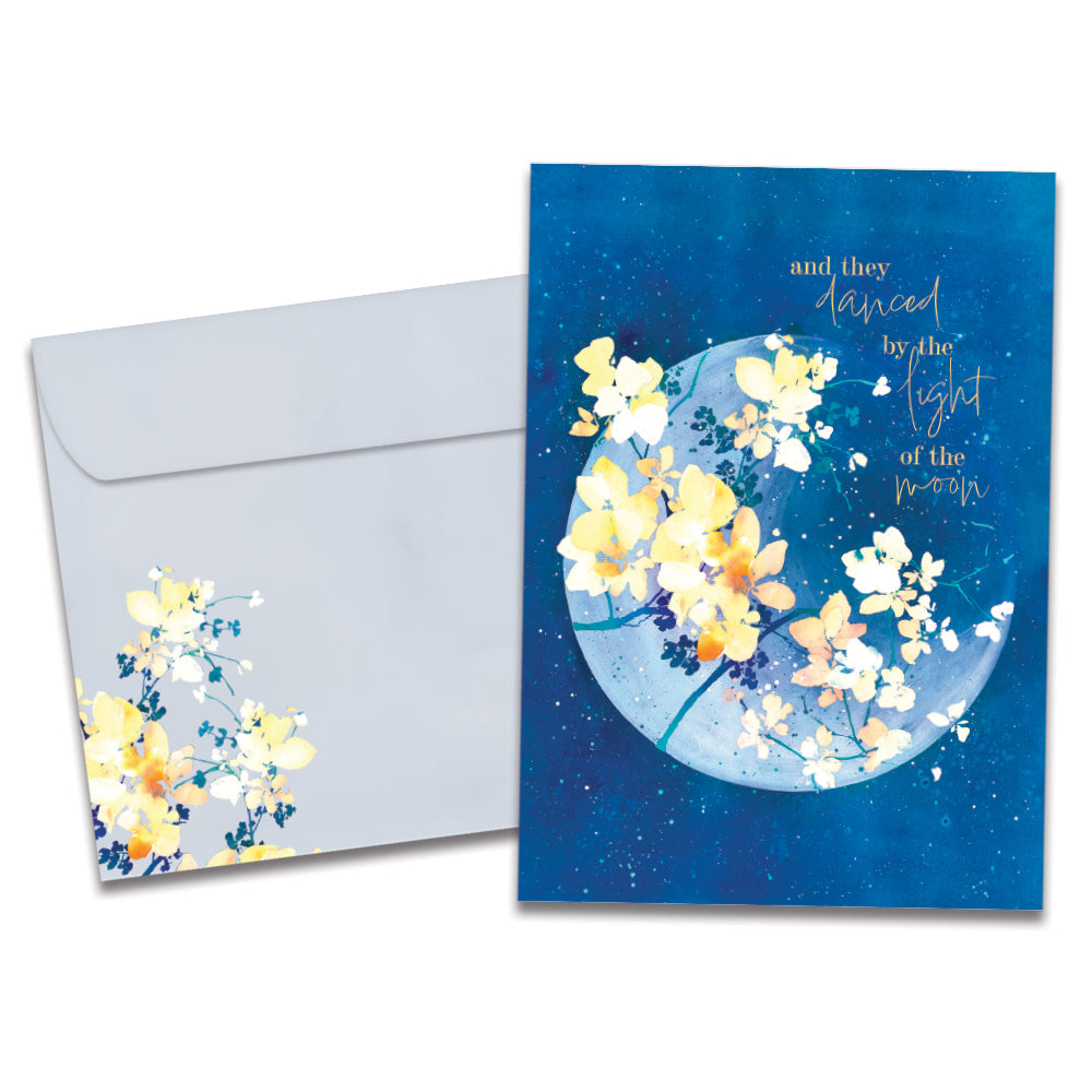 Floral Moonlight Greeting Card 6 Pack – Tree-Free Greetings