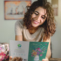 Load image into Gallery viewer, Lifestyle image(s) featuring Tree-Free’s Mom Bouquet Birthday card
