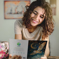Load image into Gallery viewer, Lifestyle image(s) featuring Tree-Free’s Lucky Owl card
