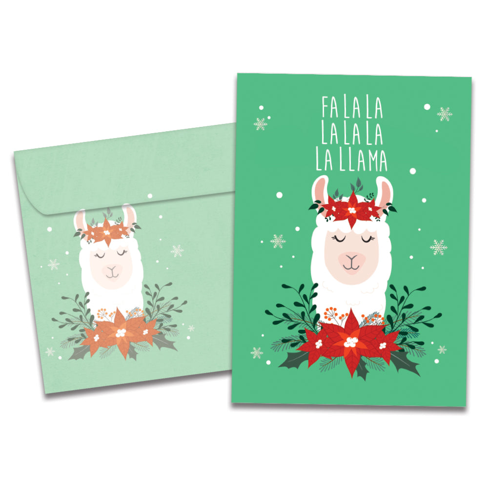 Fa La Llama 10 ct Holiday Greeting Card Set