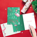 Load image into Gallery viewer, Fla La Mingo 10 ct Holiday Greeting Card Set
