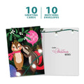 Load image into Gallery viewer, Christmas Kisses 10 ct Christmas Greeting Card Set
