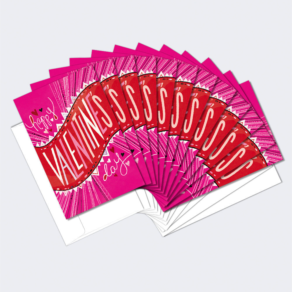 Bold Valentine 12 Pack Notecards